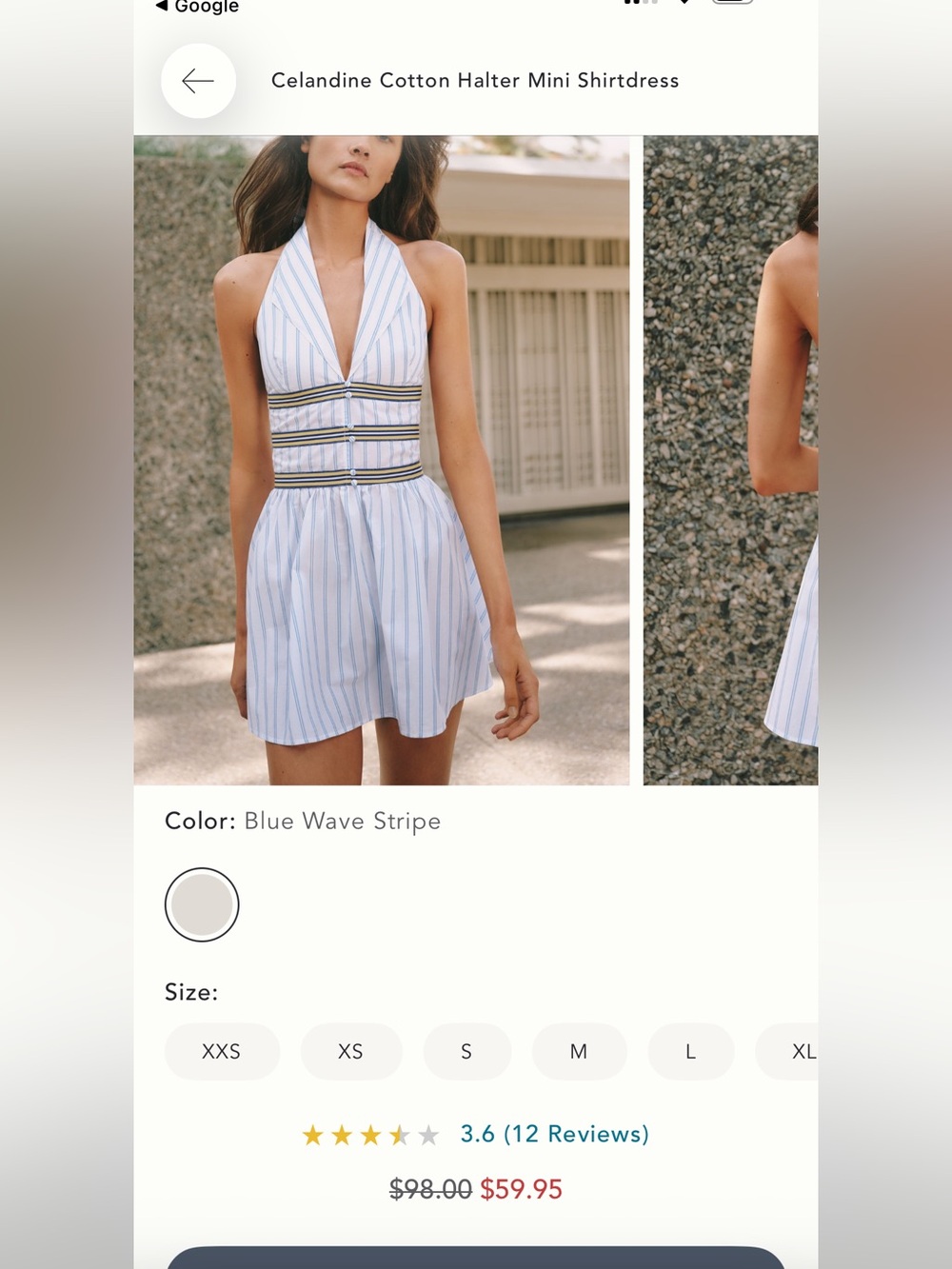 Celandine Cotton Halter
Mini Shirtdress NWT SZ S - Picture 2 of 5